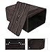 Songmics Folding Laundry Basket With Lid Bamboo Hampers Dirty Clothes Storage Rectangular Dark Brown ULCB63K