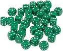 Pegasus Spiele 23600406 - 12mm-W&uuml;rfel, Opaque: Gr&uuml;n, 36er-Set in Acrylbox