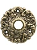 2 3/4" Ornate Floral Rosette In Antique-By-Hand Finish.