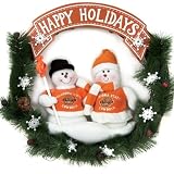 Oklahoma State Cowboys Christmas Snowman Holiday Wreath