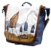 Jansport Artist Series Eriko Otto Houses in White/Blue River Messenger Bag