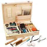 57 Watch Case & Jewelry Pro Repair Tool Kit Wood Box