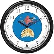 Hey Diddle Diddle - The Cow Jumped Over the Moon No.2 - from Mother Goose by Artist: Sylvia Long Wall Clock by WatchBuddy Timepieces (Hunter Green Frame)