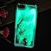 Appmax Special Design Liquid Luminous Powder Glow in the Dark Quicksand Liquid Transparent Clear Back Skin Hard Cover Case for Apple Iphone 6 & Iphone 6s [4.7 Inch] (Blue)