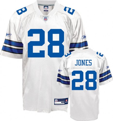 Felix Jones Jersey: Reebok White Replica #28 Dallas Cowboys Jersey - Medium