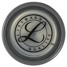 3M Littmann Tunable Diaphragm and Rim Assembly, Grey rim, 36557, (Pack of 5)