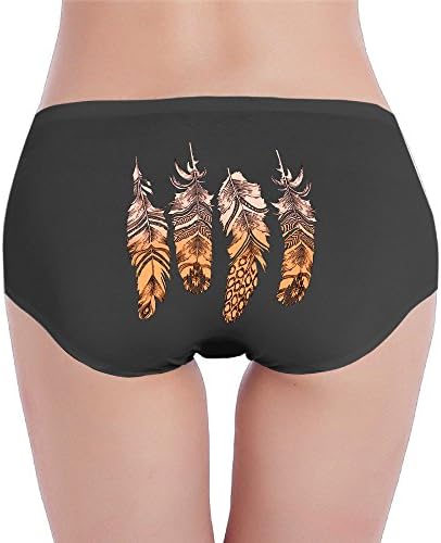 Woman Southwest Print Feathers Print Maturity Hipster Panty