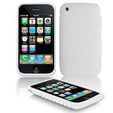 Apple IPhone 3G PDA Premium Silicon Skin Solid White with Diamond Shape Texture