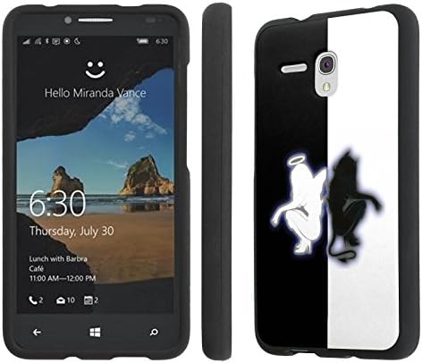 Alcatel One Touch Fierce XL Case, [NakedShield] [Black] Total Armor Protection Case - [Devil and Angel] for Alcatel One Touch Fierce XL