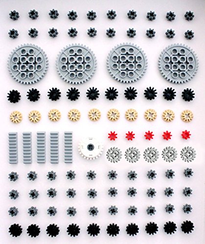 LEGO 100 pcs Technic GEAR Pack Set Lot Mindstorms NXT Bionicle Supplemental Robot Robotic Motor Parts Pieces Assortment