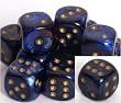 Scarab 16mm d6 Royal Blue w/gold Pipped Dice