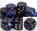 Toys : Scarab 16mm d6 Royal Blue w/gold Pipped Dice