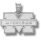University of Michigan Block M Michigan Pendant (Silver)