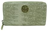 51AkQTc51jL. SL160  Tory Burch Carson Zip Continental Leather Wallet White