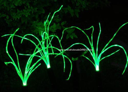 Wild Grass Solar Garden Lights. A Set of 3 Sprigs of 1.2 Foot Tall Grass Lights.