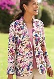 Lilac-floral Linenweave Jacket