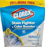 Clorox 2 Stain Fighter and Color Booster Pack, 20 Count (Pack of 6)