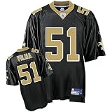 Jonathan Vilma Black Reebok NFL Replica New Orleans Saints Jersey - Medium