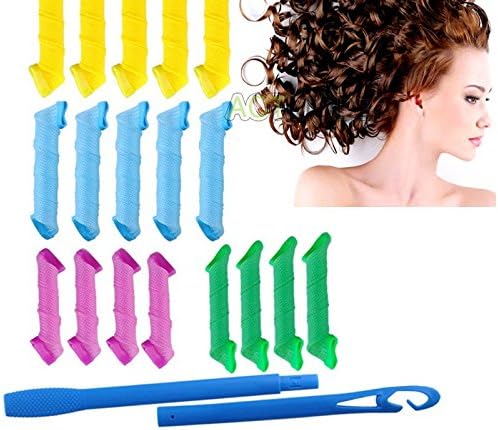 18PCS/Set Curl DIY Hair Curlers Tool Styling Rollers Spiral Circle Magic Rollers