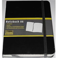idena _ Notizbuch DIN A6 _ kariert _ 192 Seiten _ Schwarz