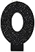 Amscan Birthday Celebration, Numeral #0 Glitter Candle, Party Supplies, Black, 3 1/4