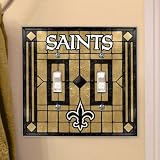 New Orleans Saints - NFL Art Glass Double Switch Plate Cover