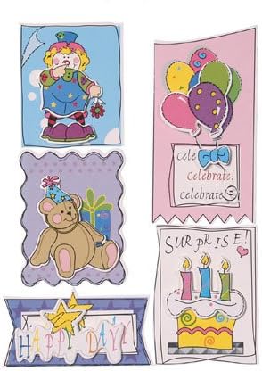 Darice Finishing Accents 3-D Embellisments - Birthday - Six Packages