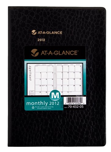 Best Price AT-A-GLANCE Recycled Monthly Planner, 7 x 10 Inches, Black, 2012 (70-432-05)