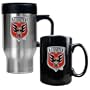 DC United MLS Stainless Steel Travel Mug and Black Ceramic Mug Set - Primary Team Logo
