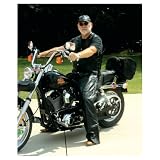 Diamond Plate Genuine Buffalo Leather Motorcycle Chaps