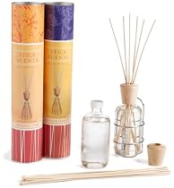Stick Scents Reed Diffusers with Free Wall Mount (English Garden and Morning Dew), 8-Ounce Package