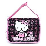 Sanrio Hello kitty Messenger Bag - Black Tulip Flowers Large Bag
