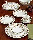 Royal Albert Old Country Rose Golden Pearl Cake Plate with Server