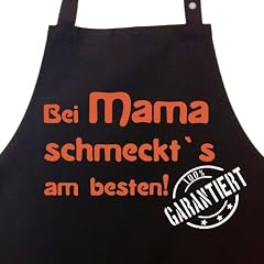 Bei MAMA schmeckt`s am besten! Garantiert! - Kochsch�rze, Latzsch�rze mit verstellbarem Nackenband und Seitentasche - Die Geschenkidee!