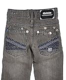 Akademiks Boys Botswana Gray Wash Straight Fit Jeans