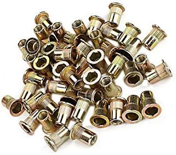 Jiewei 100 Mixed Pack Threaded Rivet Nut Inserts M4.M5. M6. M8.each 25pcs (M6)