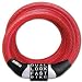 Wordlock CL-455-RD 4-Dial 6mm 4 Foot Non Resettable Cable Lock, Red