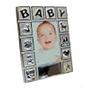 Silver Plated Baby Photo Frame 4 inch x 3 inch Personalised Free