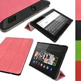 igadgitz Pink Rosa PU Ledertasche Hülle Smart Cover für Amazon Kindle Fire HD 7.0