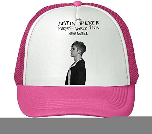 Justin Bieber Purpose World Tour 2016 Hats Unisex And Adjustable Sun Hat Pink