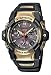 Casio - GS-1100B-9AER - Montre G-Shock Radio Piloté - Acier Jaune - Quartz Analogique - Chronographe - Fuseaux Horaires - Alarme - Date - Solar - Sport - Bracelet Caoutchouc Noir