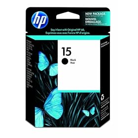 Original HP 15 Black Ink Cartridge in Retail Packaging