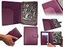 New Kindle Purple SD Folio Case Cover Pouch with FREE Clip-On LED Reading Lamp for New Amazon Kindle 4, All - New Latest Generation 2011 Release Amazon Kindle 6" inch Wi-Fi, from G-HUB