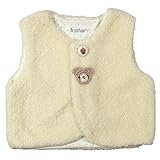 《H28年秋冬物》(日本製) Pample Mousse(パンプルムース) シープボア動物編みモチーフ付きボアベスト 90cm/IV NO.DP-64100