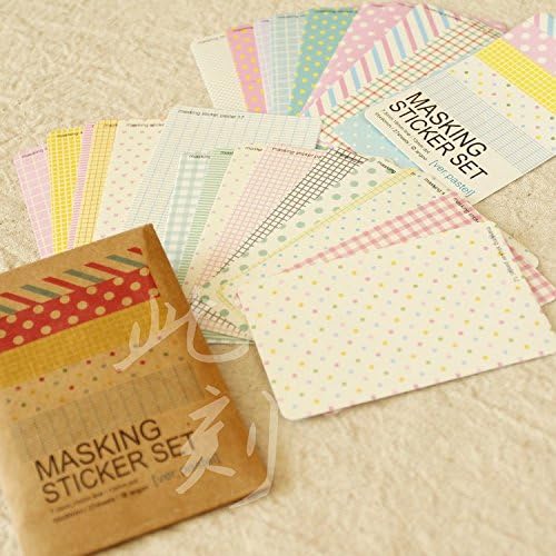 Summerjojo Masking Sticker Set - Diary Sticker - Deco Sticker - Korean Sticker - 4 Styles In