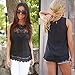 Sunward Women Summer Vest Top Sleeveless Blouse Casual Tank Tops (XL, Black)