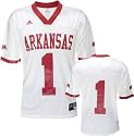 Arkansas Razorbacks -No. 1- White Replica Football Jersey