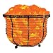 WBM 8-Inch Wide and 7-Inch Tall Round Basket Lamp filled with Himalayan Natural Crystal Salt Chuncks