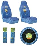 SpongeBob Auto Accessories Set - Seat Covers, Steering Wheel Cover & Shoulder Pads