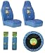 SpongeBob Auto Accessories Set - Seat Covers, Steering Wheel Cover & Shoulder Pads